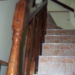 Ash railing, wenge colour - Scari din lemn Suceava Ash railing, wenge colour