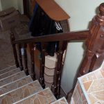 Ash railing, wenge colour - Scari din lemn Suceava Ash railing, wenge colour