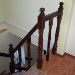 Ash railing, wenge colour - Scari din lemn Suceava Ash railing, wenge colour