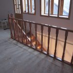 Beech staircase with thick balusters