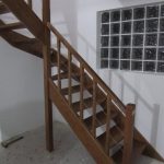 Oak colour beech staircase - Scari din lemn Suceava Oak colour beech staircase