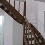Oak colour beech staircase - Scari din lemn Suceava Oak colour beech staircase