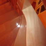 Natural beech staircase, curved treads - Scari din lemn Suceava Natural beech staircase, curved treads