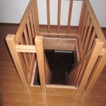 Economical beech staircase with railings on both sides - Scari din lemn Suceava Economical beech staircase with railings on both sides