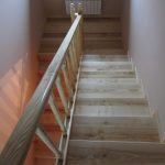 Concrete covering with ash treads - Scari din lemn Suceava Concrete covering with ash treads