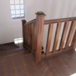 Walnut colour beech staircase covering, concrete structure - Scari din lemn Suceava Placare scara fag culoare nuc