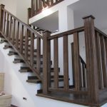 Beech staircase covering, walnut colour 15