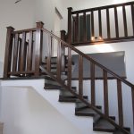 Beech staircase covering, walnut colour 13