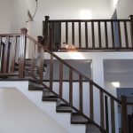 Beech staircase covering, walnut colour 12