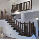 Beech staircase covering, walnut colour 11