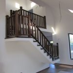 Beech staircase covering, walnut colour 10