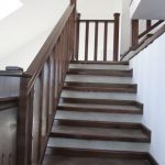 Beech staircase covering, walnut colour 9