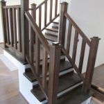 Beech staircase covering, walnut colour 8