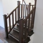 Beech staircase covering, walnut colour 7