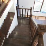 Beech staircase covering, walnut colour 5