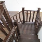 Beech staircase covering, walnut colour 4