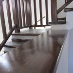 Beech staircase covering, walnut colour 3